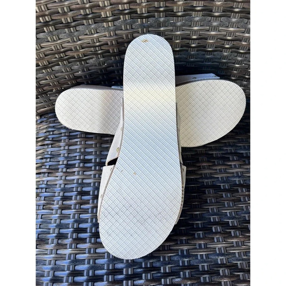 Donna Toscana Italy Womens Size‎ 9 Shoes Beige Suede Slides Wood Sandals New - Picture 6 of 6